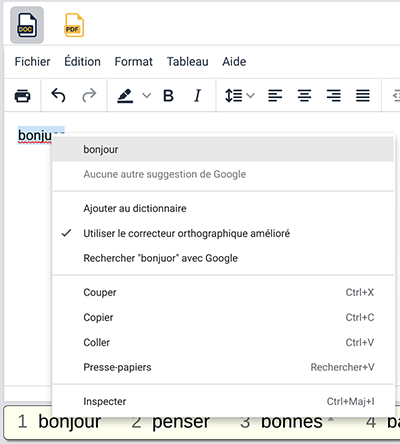 Vérification orthographique